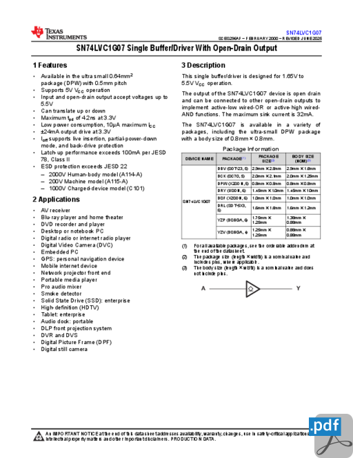 74LVC1G07DBV.pdf